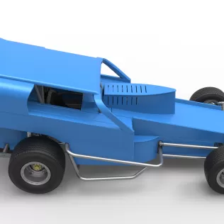 Vintage Dirt Modified stock car Version 2 Scale 1:25 - Model thumbnail 23