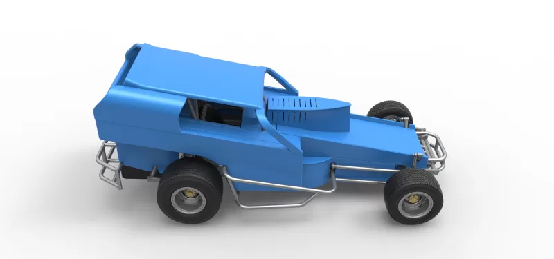 Vintage Dirt Modified stock car Version 2 Scale 1:25 - Model preview 23