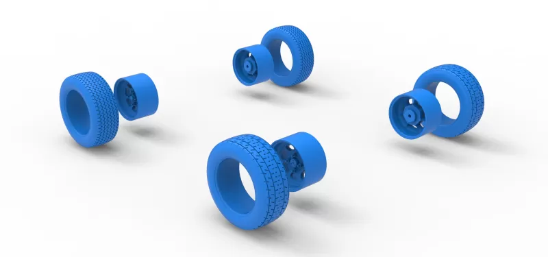 Wheel Set of Dwarf car Scale 1:25 - Model preview 11