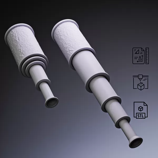 Pirate Spyglass Telescope #RoZ - Model preview 6