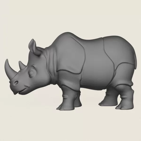 Rhino Print Ready 3D Model - Model preview 3