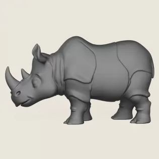 Rhino Print Ready 3D Model - Model thumbnail 3