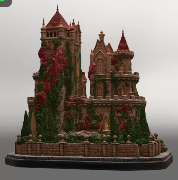 Bougainvillea Castle STL File for 3D Print - Model preview 15