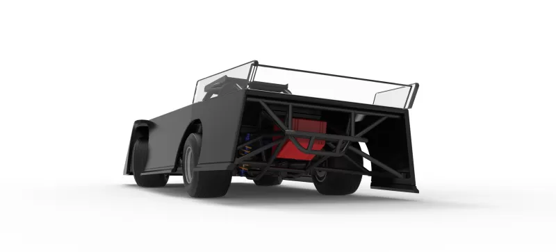 Wedge Dirt Late model while turning Scale 1:25 - Model preview 15
