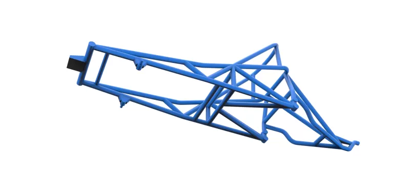 Frame of old school Front engine dragster Version 6 Scale 1:25 - Model preview 3