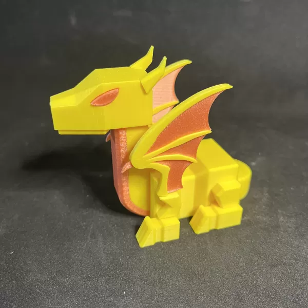 Medium Poly Baby RoboDragon - Model preview 6