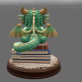 Reading Dragon STL File for 3D Print - Model thumbnail 5