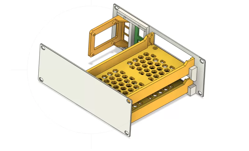 10Inch Rack HDD Mount + Raspberry Pi 4b / NAS - Model preview 2