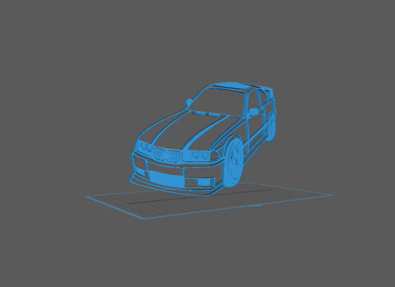 BMW - M3 E36 Wall Art - Model preview 2