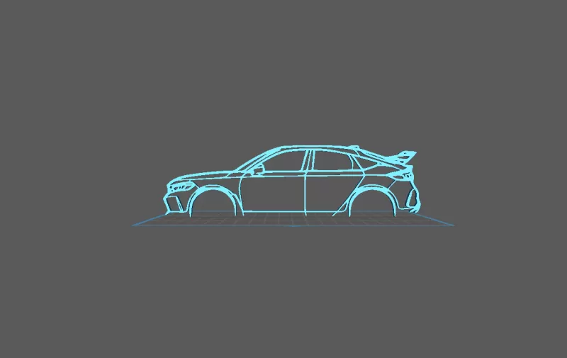 Honda - Civic FL5 Type R Wall Art - Model preview 2