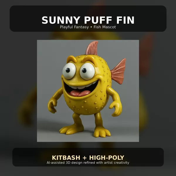 Odd Creatures Collection – Cute Creepy Kitbash High-Poly Monster - Model preview 14