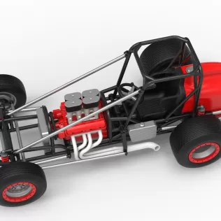 Dirt Silver Crown Champ car Base Scale 1:25 - Model thumbnail 4