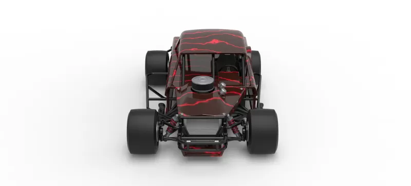 Vintage Asphalt Modified stock car V13 Scale 1:25 - Model preview 8