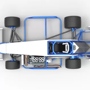 Supermodified front engine race car V4 Scale 1:25 - Model thumbnail 11