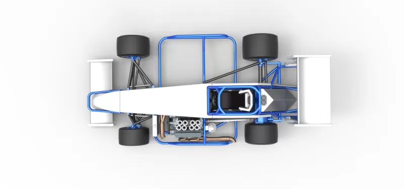 Supermodified front engine race car V4 Scale 1:25 - Model preview 11