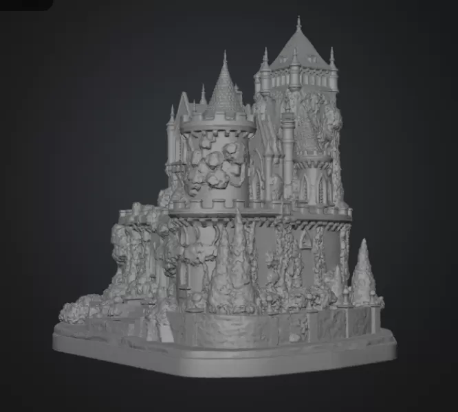 Bougainvillea Castle STL File for 3D Print - Model preview 18