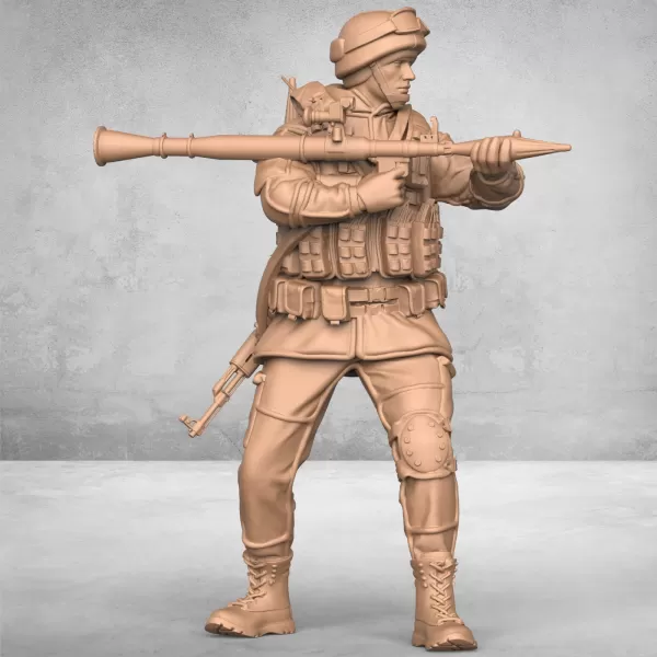 Modern Army Soldier Statue - Model preview 1