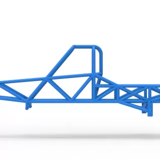 Frame of Vintage Mud dragster Scale 1:25 - Model thumbnail 6