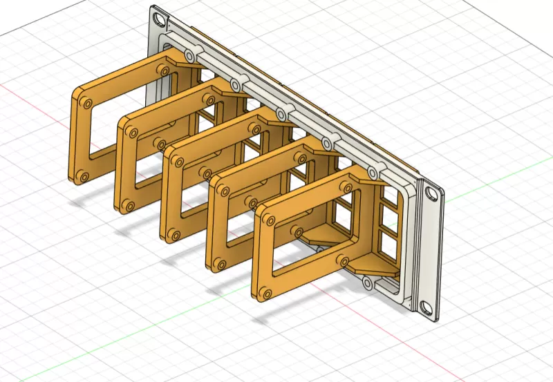 Raspberry Pi Mount 10 Inch Rack 2U - Model preview 3