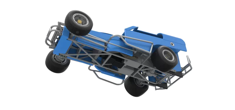 Vintage Dirt Modified stock car Version 2 Scale 1:25 - Model preview 3