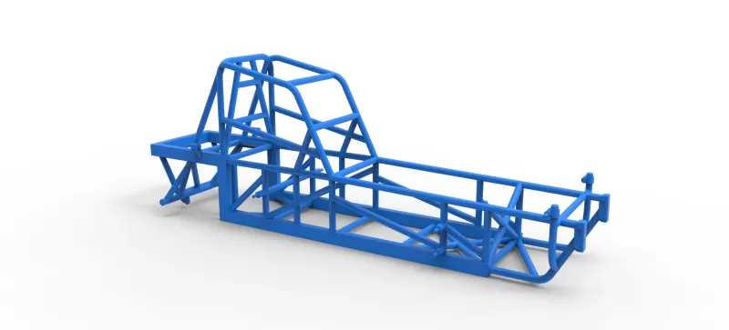 Frame of Vintage Dirt Modified stock car Version 4 Scale 1:25 - Model preview 15