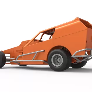 Vintage Dirt Modified stock car Version 3 Scale 1:25 - Model thumbnail 13