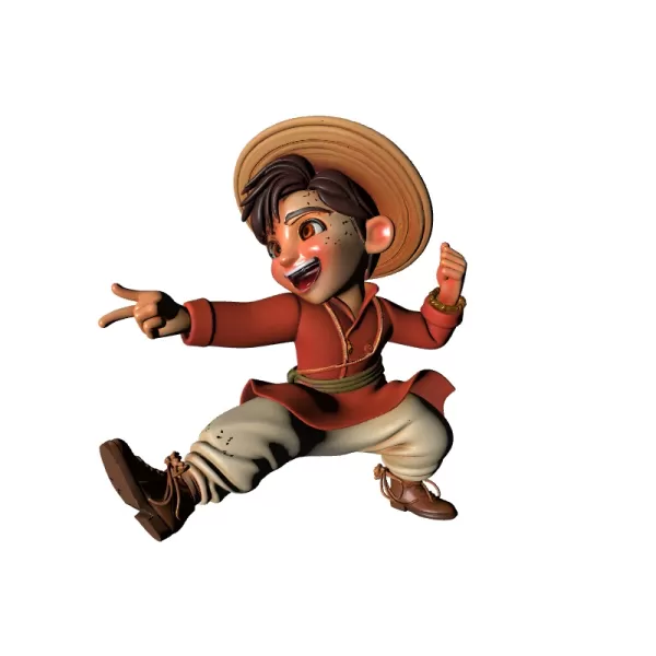 Desi Boy Dancing 3D Model - Model preview 5