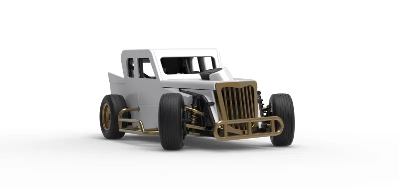 Dwarf car while turning Version 2 Scale 1:25 - Model preview 27
