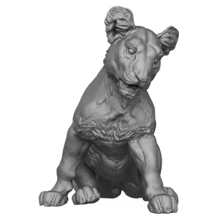 3D Printable Lion Cub - Model thumbnail 2