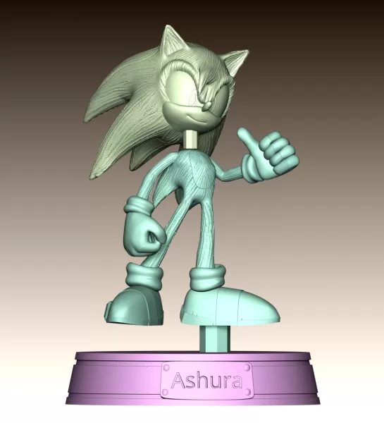 Ashura the Hedgehog - Model preview 10