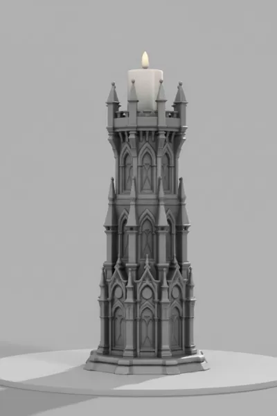Gothic Candle Tower – Sentinel - Model preview 1
