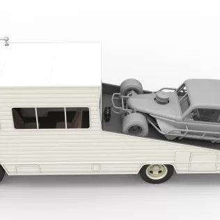 Vintage Transporter truck for Race car Version 7 Scale 1:25 - Model thumbnail 5