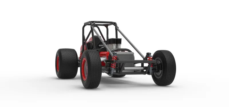 Dirt Silver Crown Champ car Base Scale 1:25 - Model preview 27