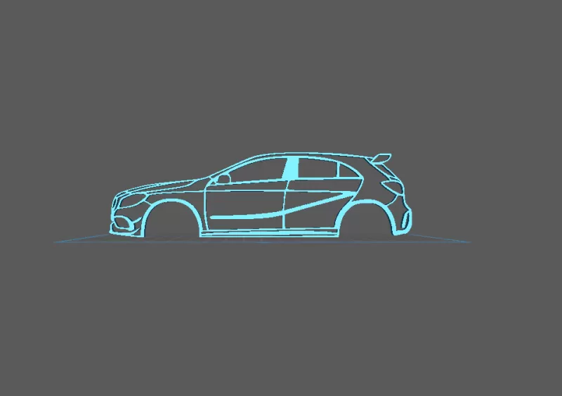 Mercedes - A45 AMG Wall Art - Model preview 2