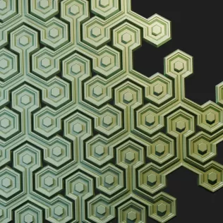 Modular Geometric Wall Panel 18 Decorative 3D Tile - Model thumbnail 3