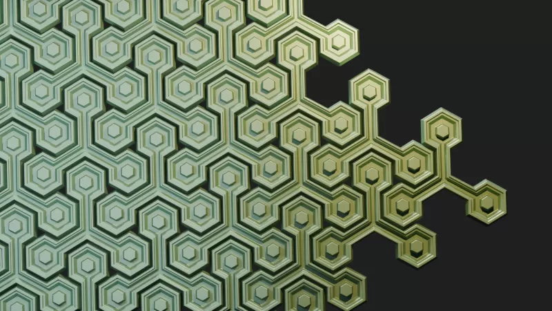 Modular Geometric Wall Panel 18 Decorative 3D Tile - Model preview 3
