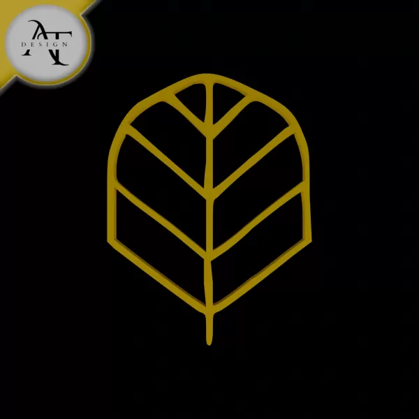 Simple Leaf Symbol - 2D Art - Model preview 1