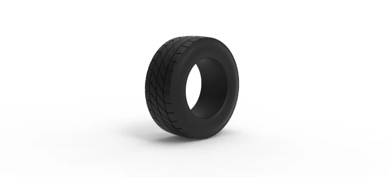 Vintage dirt tire Version 4 Scale 1:25 - Model preview 2