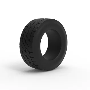 Vintage dirt tire Version 4 Scale 1:25 - Model thumbnail 2