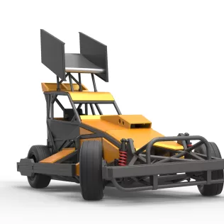 New Zealand Superstock car while turning Version 4 Scale 1:25 - Model thumbnail 27