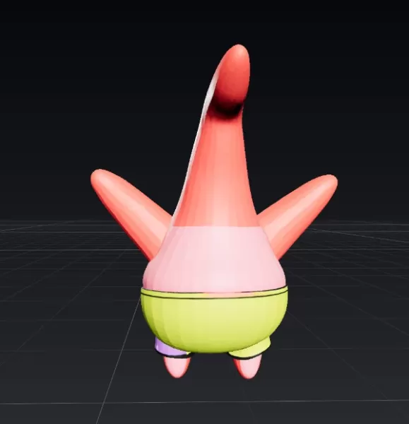 ⭐ Patricio, bob esponja – Figura Fan Art 3D para Impresión - Model preview 5