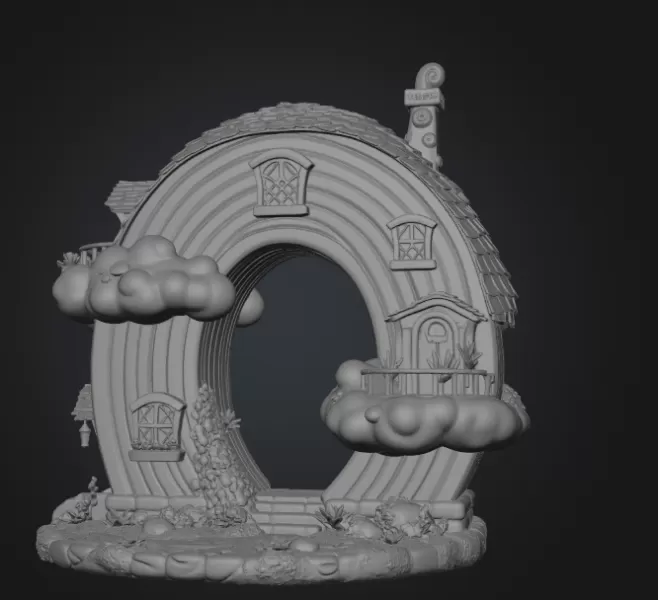 Rainbow Fantasy House STL File for 3D Printing - Model preview 7