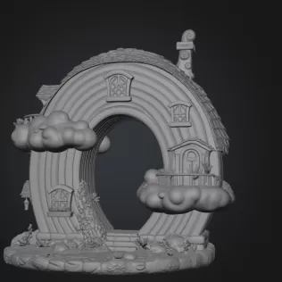 Rainbow Fantasy House STL File for 3D Printing - Model thumbnail 7