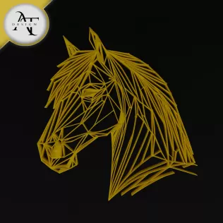 Horse - Geometric - 2D Wall Art Decor