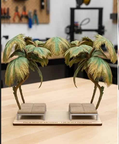 palms and chairs - Model preview 1