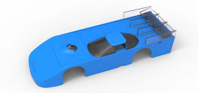 Shell of Vintage Asphalt Outlaw Super late model Scale 1:25 - Model preview 2