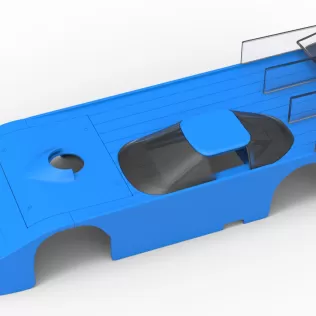 Shell of Vintage Asphalt Outlaw Super late model Scale 1:25 - Model thumbnail 2