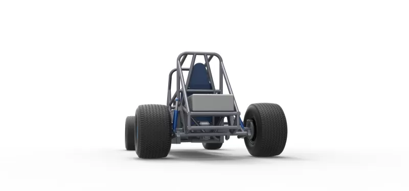 Vintage Dirt Modified stock car Base Version 5 Scale 1:25 - Model preview 15