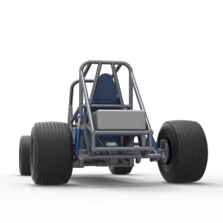 Vintage Dirt Modified stock car Base Version 5 Scale 1:25 - Model thumbnail 15