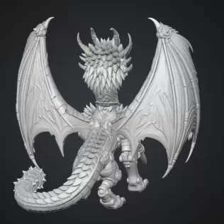 Mechanical Inferno Dragon STL File for 3D Print - Model thumbnail 13